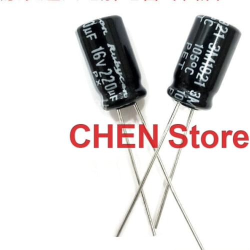 50pcs/100pcs Rubycon PX 220UF 16V 6.3X11mm electrolytic capacitor of Japan 105 degrees 16V220UF 1000-2000 hours 220uf/16v