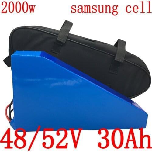 Ebike battery 500W 1000W 2000W 48V 52V 13Ah 15Ah 18Ah 20Ah 25Ah 30Ah 35Ah Lithium Electric Bicycle Battery Pack Use samsung cell