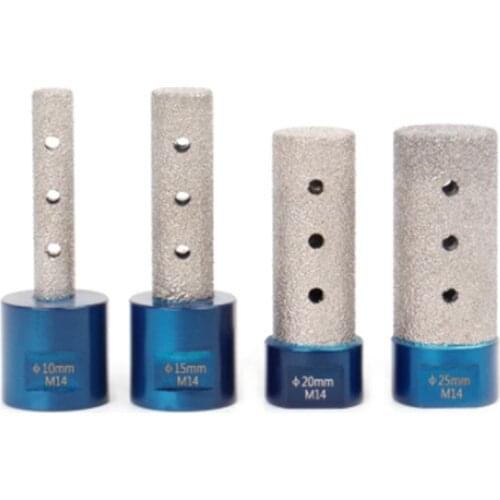 10/15/20/25mm M14 Thread Vacuum Brazed Diamond Finger Bit Milling Cutter for Ceramic Tile Granite Marble Enlarge Shape