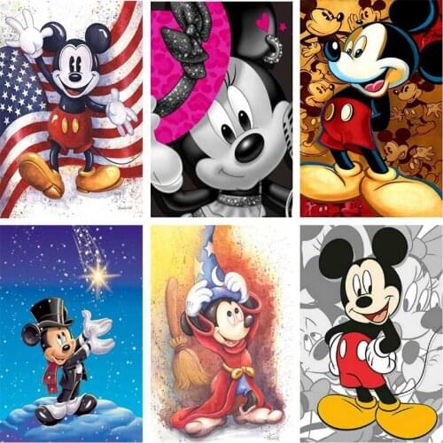 Disney Cartoon Mickey Diamond Painting Round Diamond Mosaic Embroidery Children Room Decor Handwork home and gift