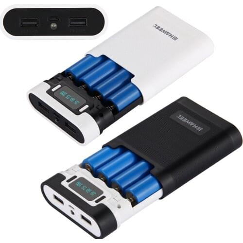 4x18650 Battery Case DIY Power Bank Shell 5V Dual USB LCD Display 18650 Battery Holder Charge Box For Smart Phones