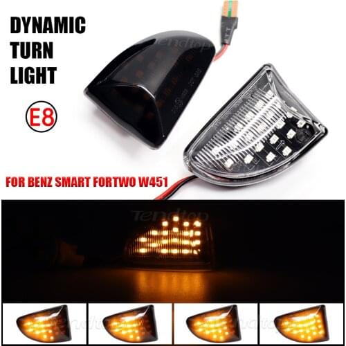 For Mercedes Benz Smart Fortwo W451 Coupe Cabrio Flowing Turn Signal Blinker Indicator Lamp Dynamic LED SIde Light Car Styling