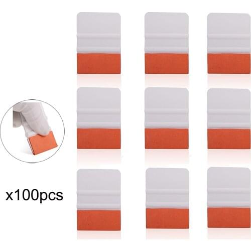 EHDIS 100pcs/Lot Vinyl Wrap Car Suede Felt Squeegee Carbon Fiber Film Wrapping Tool Window Tint Household Cleaning Tool Scraper