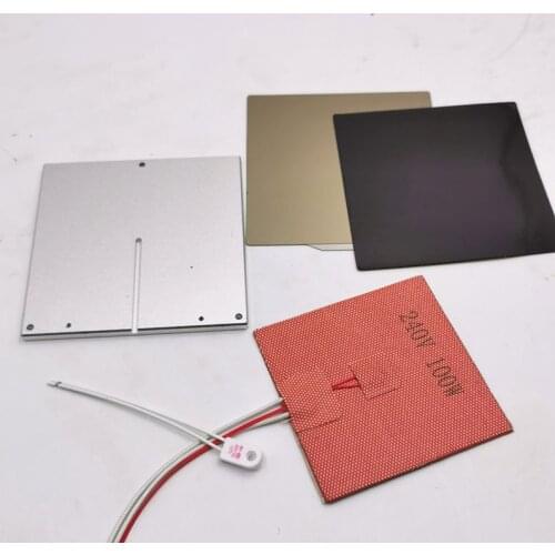 Funssor 1set high quality Voron0 0.1 3D printer heated bed build plate full kit magnet PEI 240/110V 24V 100W silicone heater pad