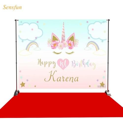 LEVOO new custom photography unicorn birthday princess rainbow love new born photography backdrop camera fotografica