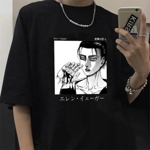 Japanese Anime Attack on Titan Cool Graphic T Shirt Men Shingeki No Kyojin T-shirt Manga Harajuku Tshirt Casual Top Tees Male