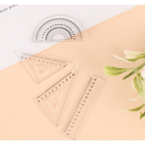 4Pcs 1:12 Dollhouse Miniature Ruler Set Learning Drawing Simulation Model Toy Doll House Decoration Home Decor Accessories