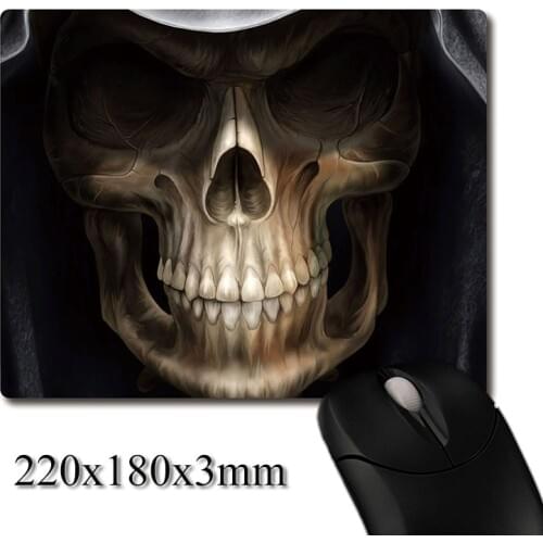 Skull Necromancer Shadow of Death CG printed Heavy weaving anti-slip rubber pad office mouse pad Coaster Party favor 220x180x3mm