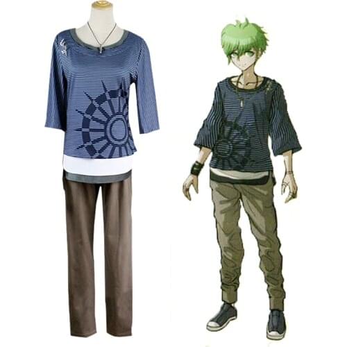 New Game Danganronpa V3 Killing Harmony Cosplay Costumes Mens Dangan ronpa Rantaro Amami Shirt Pants Uniform Wig Sets Halloween