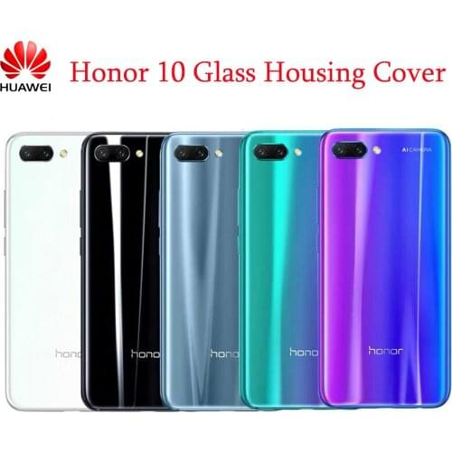 Original Glass Housing For Huawei Honor 10 Battery Cover With Camera Glass Lens For Honor10 COL-L29 Back Cover Replacement Parts