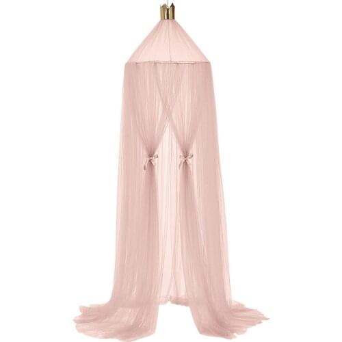 Crown Tent Hanging Kid Lace Children Bedding Round Dome Bed Canopy Net Curtain Home Bed Crib Cloak Thread Play Set Baby