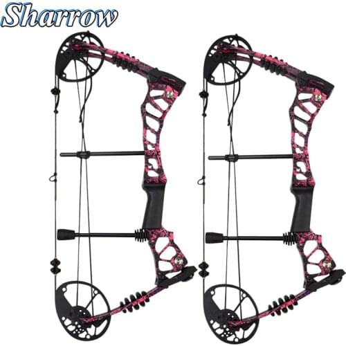 Compound Bow Hunting Pulley Slingshot 40-60lbs Adjustable Carbon Fiber Material 75% Labor Saving Ratio Archery Profession
