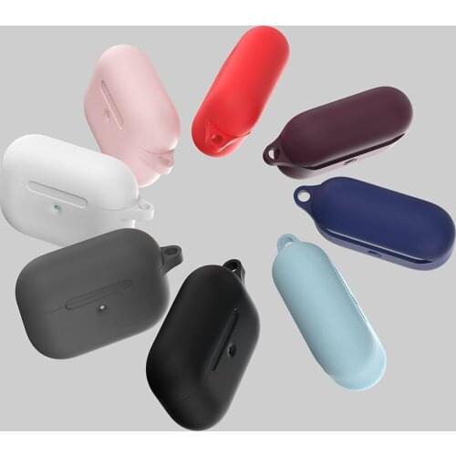 TWISTER.CK Silicone Case for AirPods Pro Wireless Bluetooth Headphones Storage Protective Cover with Hook for Outdoor Travel QKC