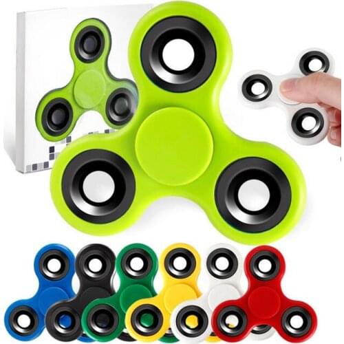Fingertip Gyro Decompression spinner,Hand Spinner metal,Colors Triangle EDC Tool,Anxiety Stress Relief