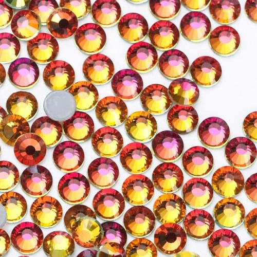 SS4-SS40 Hot Fix Rhinestones Crystal AB Hot Fix Crystal Super Glitter Strass Iron On Rhinestones For Diy Fabric Garment Shoes