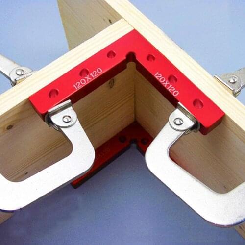 120mm Corner Clamp Auxiliary Positioner Right Angle Aluminum Woodworking Corner Alloy Straight Pliers Clamp Tool Pliers Fix R4J3