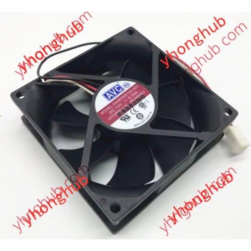 AVC DA08025R12U-S03 DC 12V 0.35A 80x80x25mm 3-wire Server Cooling Fan