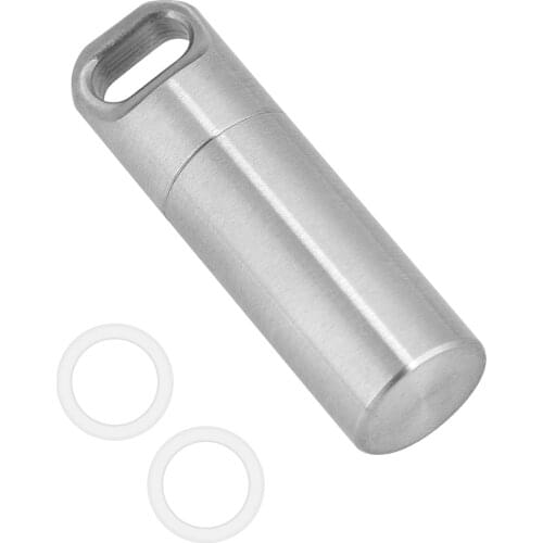 Waterproof Stainless Steel Pill Bottle Medicine Container Holder Perfect Survival Gear For Outdoor Camping Hiking Climbing