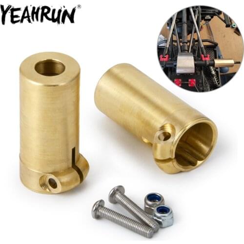 YEAHRUN Rear Axle Adapter Brass Counterweight 56g/Pair Rear Cup Balance Weight for AXIAL SCX10II 90046 RC Crawler Car Parts