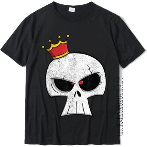Funny Retro 90s Japanese Kawaii Skull Hip Hop Crown Cartoon T-Shirt Design Tops T Shirt For Men Coupons Cotton T Shirts Normal