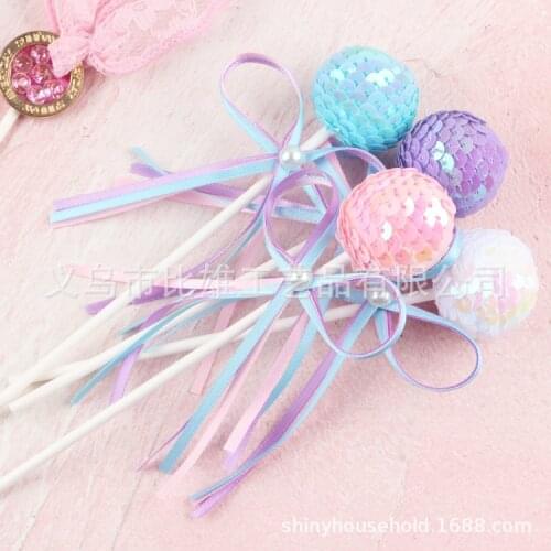 1pc Bowknot Sequins Lollipops Ball Cake Toppers Cupcake Dessert Topper Happy Birthday Kids Cake Decorations Event Party Supplies