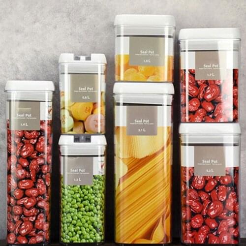 5PCS Sealed Cans Multifunctional Plastic Kitchen Storage Cans