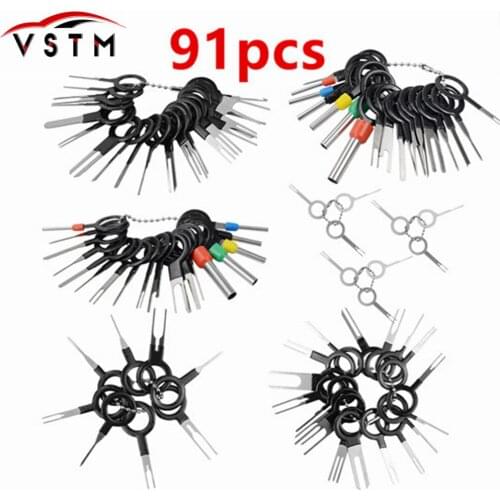 91/76/59/38Pcs Auto Tool Set Car Terminal Ejector Kit Pullers Electrical Wires Crimp Connector Pin Extractor Automobile Stylus