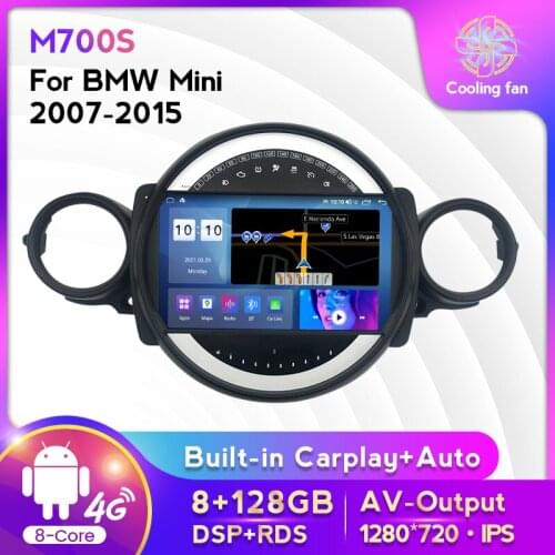 NaviFly DSP RDS Carplay For BMW Mini 2007 - 2015 Car Radio Multimedia Video Player Navigation GPS Android No 2din 2 din DVD