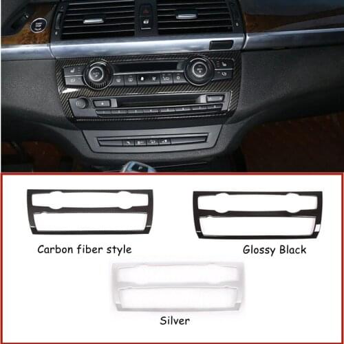 Car Styling Console Air Conditioner Volume Button Decoration Frame Trim Stickers For BMW X5 X6 E70 E71 2008-2013 Car Accessories