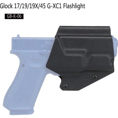 Kydex Gun Holster for Glock 17/19/19X/45 G-XC1 Flashlight with QLS 19 22 Pistol Case Holster Concealed Carry K Sheath Belt Clip