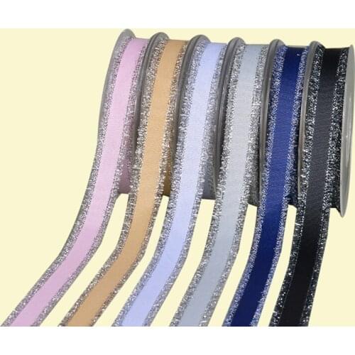 5/8 inch(16 mm) Silver Purl Grosgrain Fringe Ribbon For Wedding