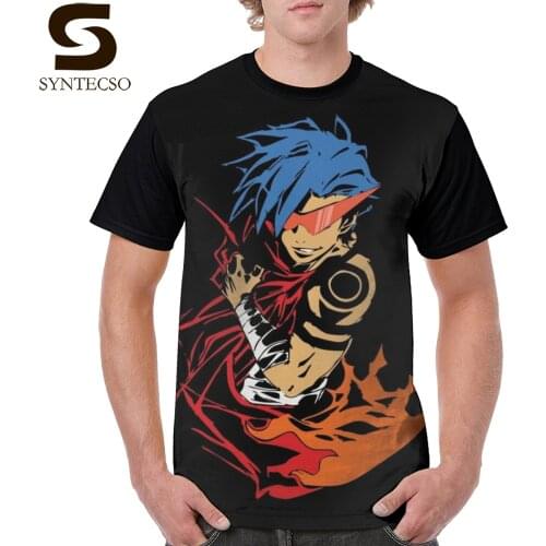 Gurren Lagann Kamina T Shirt Kamina T-Shirt 5x Streetwear Tee Shirt Men 100 Percent Polyester Short-Sleeve Tshirt