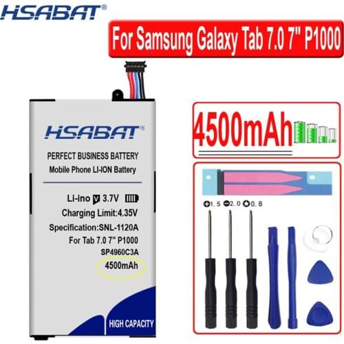 HSABAT 4500mAh SP4960C3A Battery for Samsung Galaxy Tab 7.0 7" P1000 P1010 GT-P1000 GT P1010 Tablet