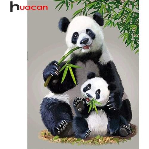 Huacan Diy Diamond Painting Panda Wall Sticker Full Square/round Diamond Embroidery Mosaic Animal Room Decor Diamond Art