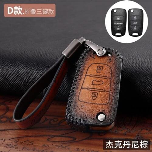 Retro style leather car key case key cover For Kia RIO K2 K5 Sportage Sorento fit Hyundai i20 i30 i35 iX20 iX35 Solaris Verna
