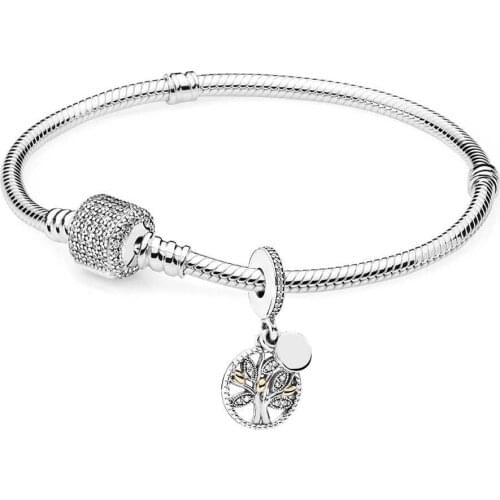 NEW Book Di 100% 925 Sterling Silver Family Heritage Bracelet Set fit DIY Original charm Bracelets jewelry A set of prices