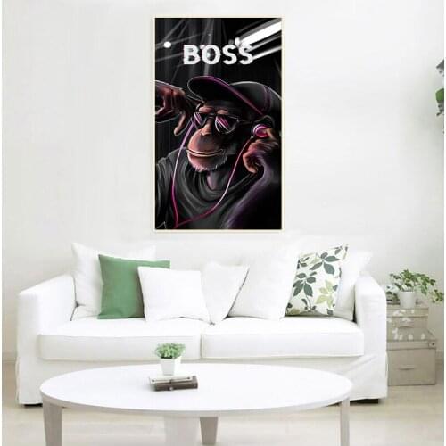 Pop Art DJ Monkey Orangutan Canvas Painting Home Decoration Wall Art Poster Print Wall Picture for Living Room