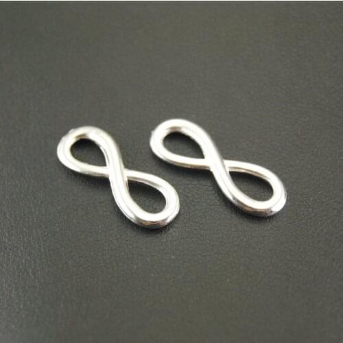 15 Pcs Silver Color Plated Infinity Charms Connector "8" Charm Handmade Charms Pendants Jewelry Findings A674