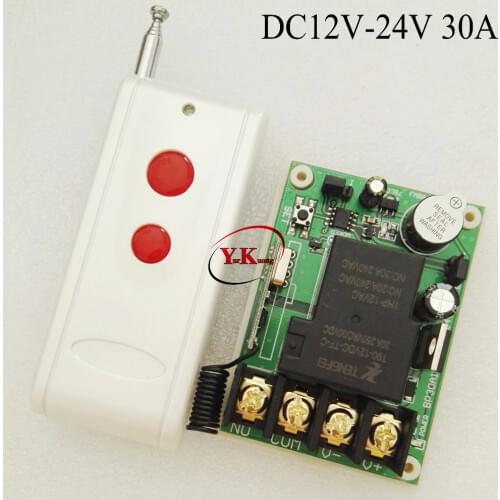 DC12V 30A Relay Remote Control Switch DC12V-24V Wide Range Working Voltage 12V 14V 16V Receiver Transmitter Long Range 315/433