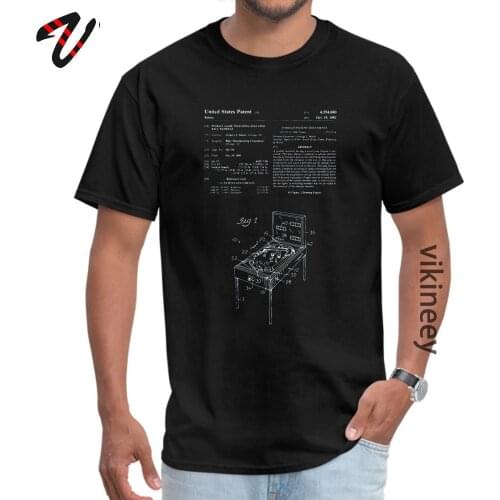 Family Short Lean Tops Tees Summer Prevailing Crewneck Half Life Tops Shirts Mens T-shirts Pinball Machine Patent Blueprint
