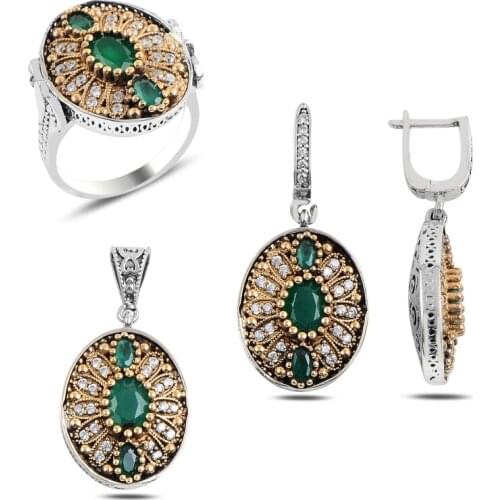 Silver 925 Sterling Zircon Cubic Zirconia Authentic Set