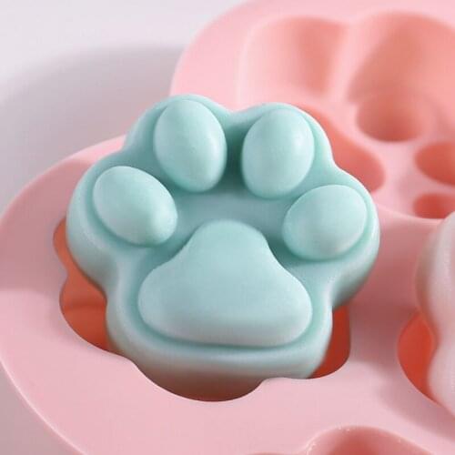 Cat Paw Print Silicone Fondant Cake Mould Candy Chocolate Soap Molds for Soap Making Handmade Baking Mold Cake Decorating Tools