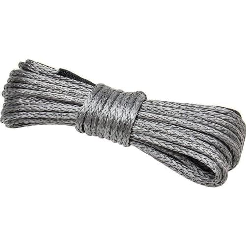 Synthetic Winch Rope, 1/4 x 50Ft Synthetic Winch Rope Line Cable for ATV UTV SUV Truck Boat Winch