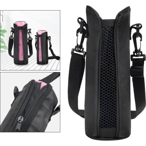 Water Bottle Carrier Pouch Sleeve W/ Adjustable Strap Cycling Gym