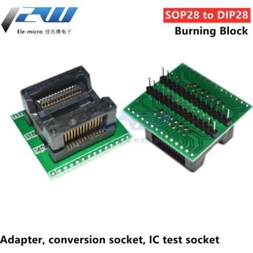 SOP28 to DIP28 IC test socket Adapter, adapter socket, conversion socket, programming socket SOP28 programming socket