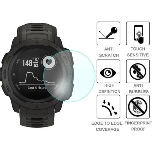Full Screen Protector Films For Garmin Instinct Watch HD 9H 2.5D Tempered Protective Glass Explosion-proof Anti Scratch New Film