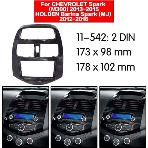 2 Din Radio Fascia for CHEVROLET Spark (M300) HOLDEN Stereo Panel Mounting Installation Dash Kit Trim Frame 11-542