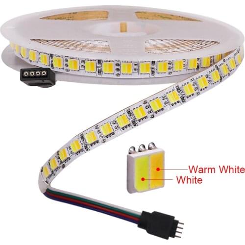 5M 12V CCT LED Strip Light 5050 3014 Dual Color Flexible Light Strip Warm White White Non Waterproof Led Tape Ribbon Decor Light