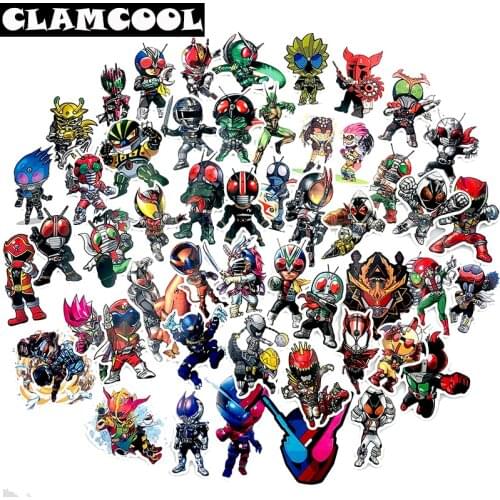 50Pcs Japanese classic live-action movie Kamen Rider sticker for skateboard guitar motorcycle luggage computer toys