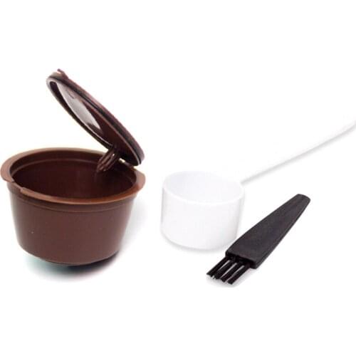 ABSF 1Pc Plastic Refillable Coffee Capsule Cup 200 Times Reusable Compatible for Nescafe Filter Baskets Capsules